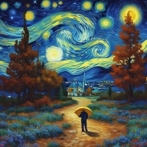 Starry Night Inspired Print Art 8x10